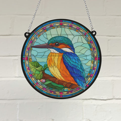 Kingfisher Stained Glass Effect Suncatcher